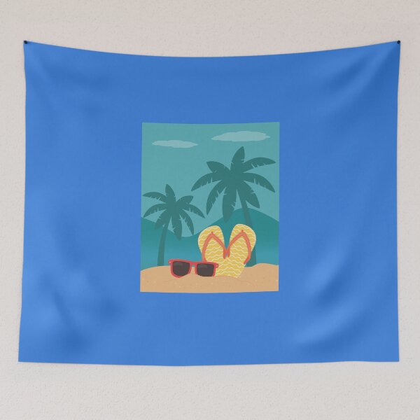 Item preview, everyday is a weekend when you are retired weekend blue sky palm trees slipper and a freshness  designed and sold by Tshirtk.