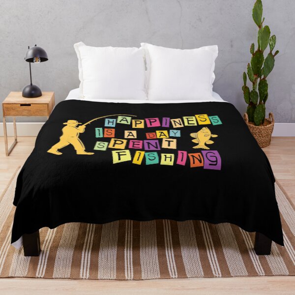 Item preview, Funny Fishing Lovers Colorful Art Happiness is a Day Spent Fishing Cool Fisher Fishing Quote designed and sold by pedrored369.