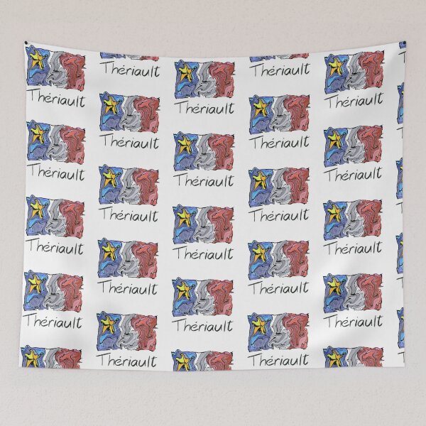 Item preview, Acadian Flag pastel liquid mosaic Thériault - Drapeau acadien mosaïque liquide pastel vitrail Thériault designed and sold by ColoursOfFrance.
