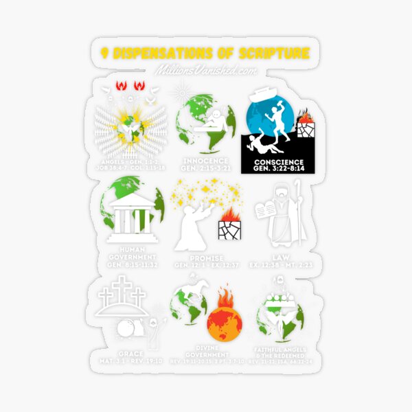 9 Dispensations of Man - Christian Transparent Sticker