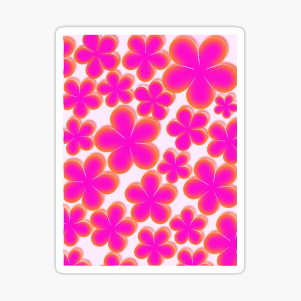 "Y2k flowers" Sticker by MiaLeeArt Redbubble