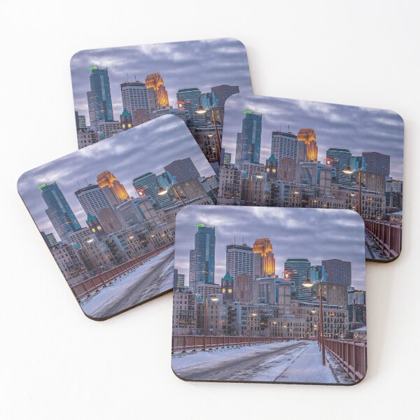 Item preview, Stone Arch Bridge in Minneapolis on a Winter night designed and sold by FelCastro.
