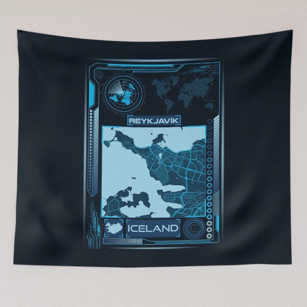 Item preview, REYKJAVIK MAP ICELAND designed and sold by hatimelhag.