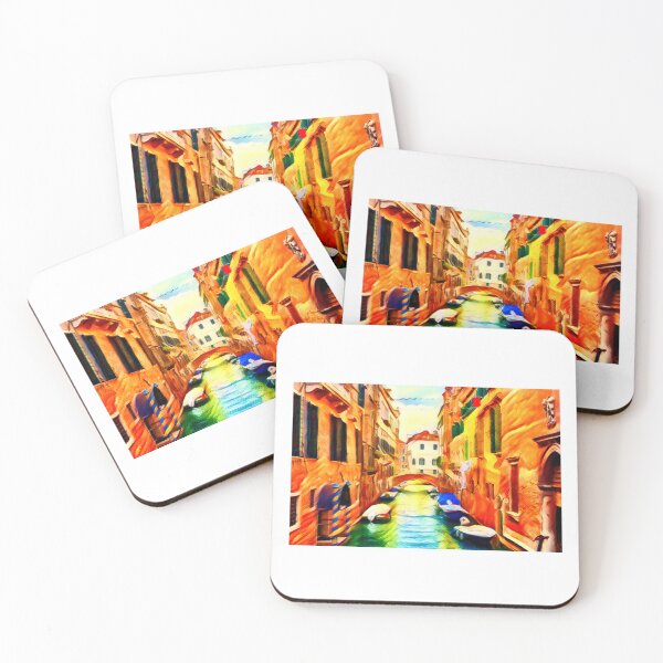 Item preview, Venice My Venice, Italy. Bright Colorful Modern Illustration Art Print – Abstract Europe Travel poster designed and sold by MrGiftee.