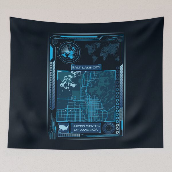 Item preview, SALT LAKE CITY MAP USA designed and sold by hatimelhag.