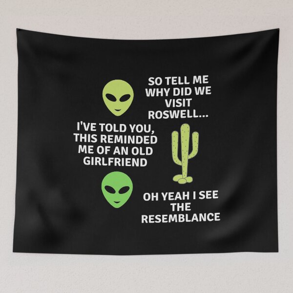 Item preview, Two aliens discussing why they visited Roswell designed and sold by Vicente Saenz jr.