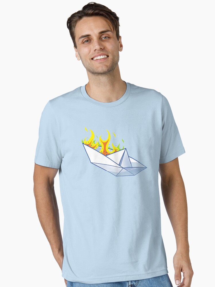 Thumbnail 2 of 7, Essential T-Shirt, Origami Paperboat Fail designed and sold by kgullholmen.
