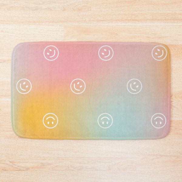 Item preview, Smiley Face Boho Preppy Orange Blue Pink Blur Mesh Gradient Retro Abstract Pattern Background designed and sold by MarzStudio.