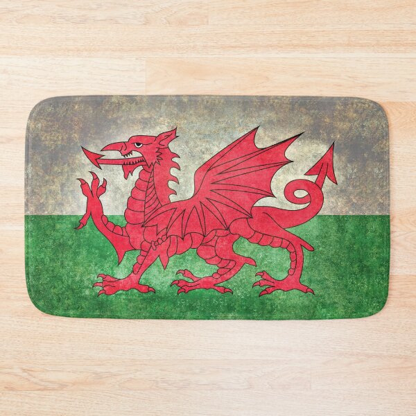 Artikelvorschau, Walisische Flagge von Wales im grungy beunruhigten Stil entworfen und verkauft von Bruiserstang.