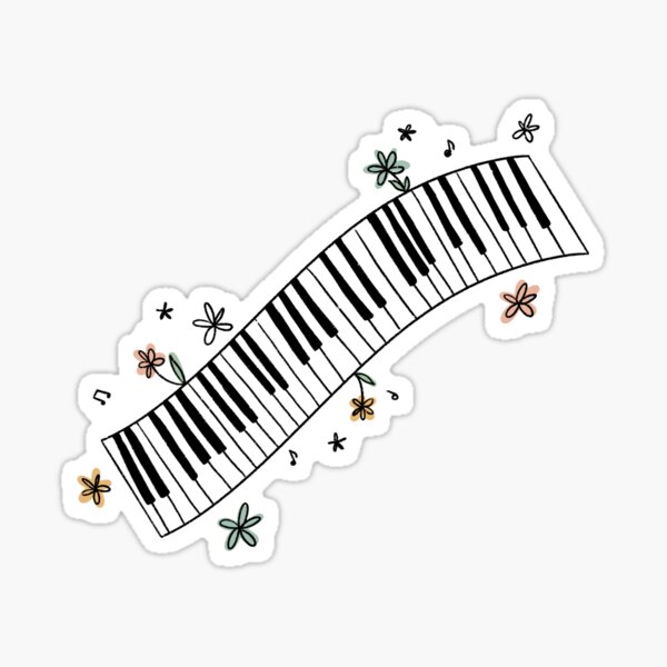 Sticker musique touches de piano - Stickers STICKERS MUSIQUE & CINEMA  Musique - ambiance-sticker