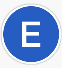 E Train Official Subway Logo Sticker