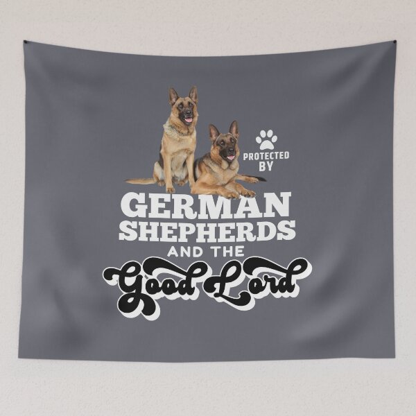 Item preview, Protected By German Shepherd And The Good Lord designed and sold by momofdoggos.