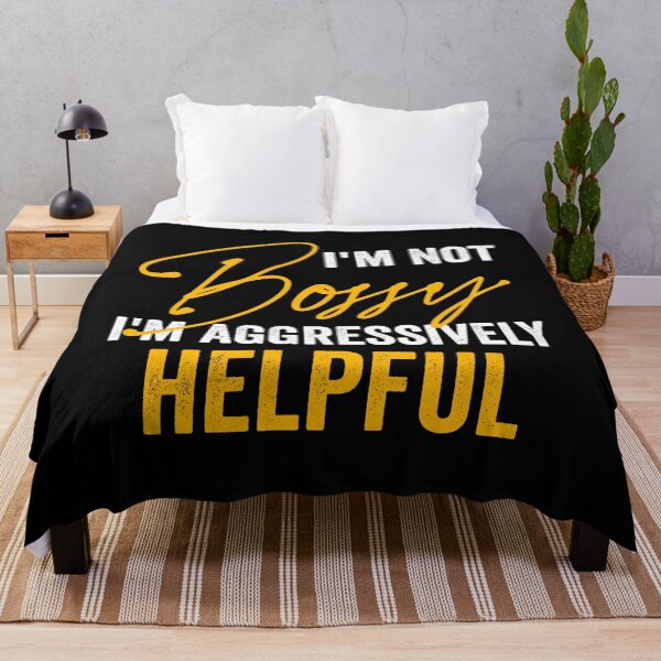 Item preview, Funny I’m not bossy I’m aggressively helpful Vintage Retro designed and sold by AdalineFranecki.