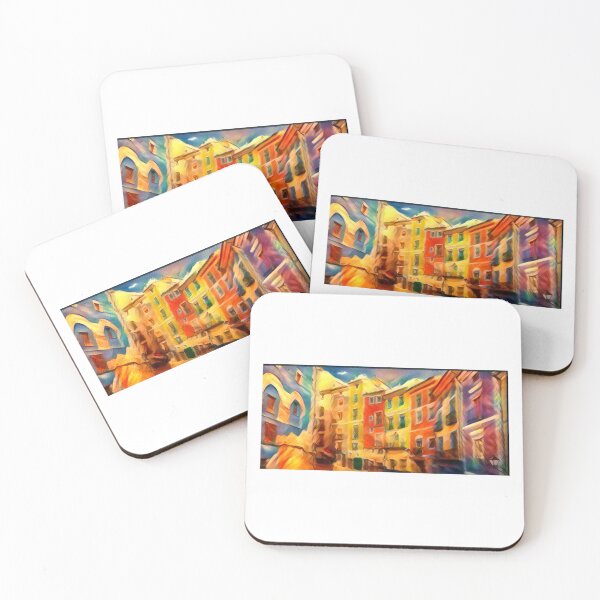 Item preview, Multicolored Streets of Spain. Bright Colorful Modern Illustration Art Print – Abstract Europe Travel poster designed and sold by MrGiftee.