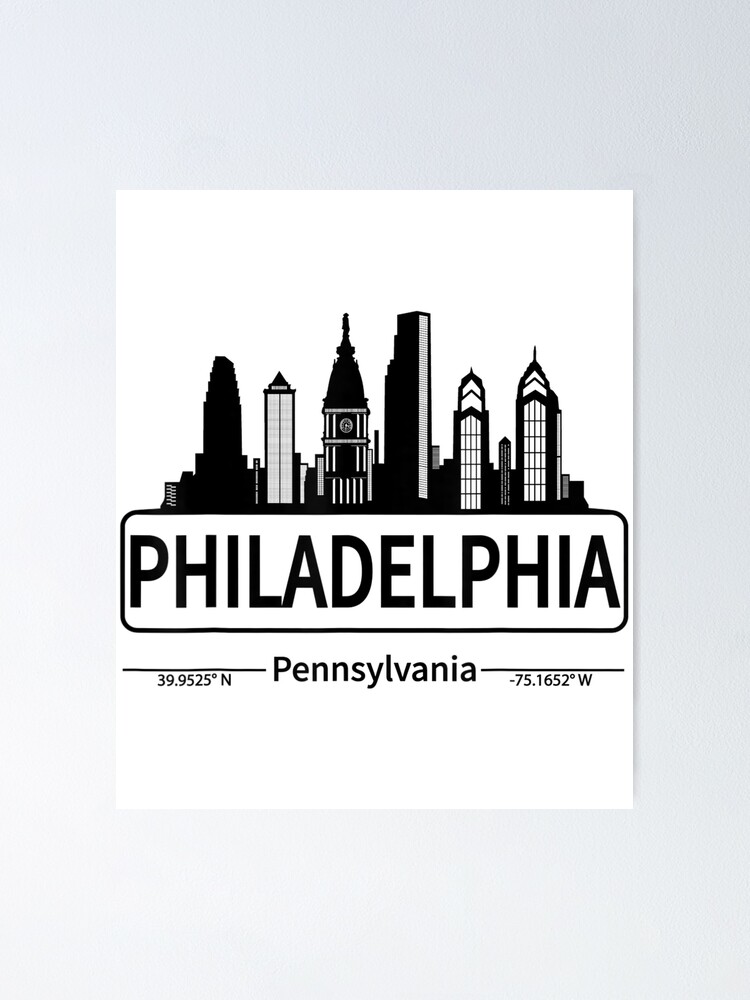 Philadelphia Sticker Sheet - Philly Skyline sticker - Vinyl Decal