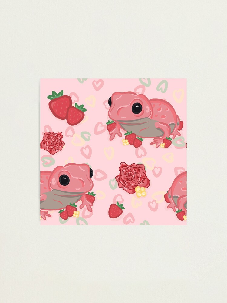 Pink Frog in the Pink Garden - Aesthetic Frog - Magnet