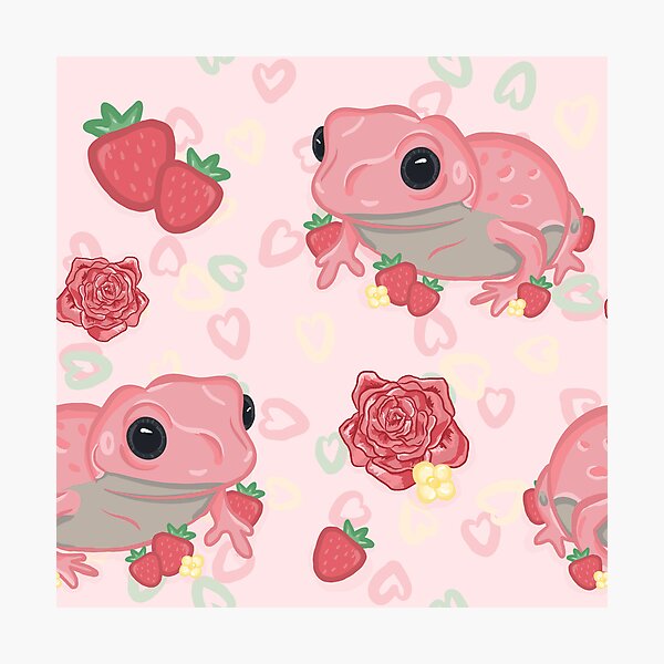 Pink Frog in the Pink Garden Photographic Print for Sale by RoserinArt
