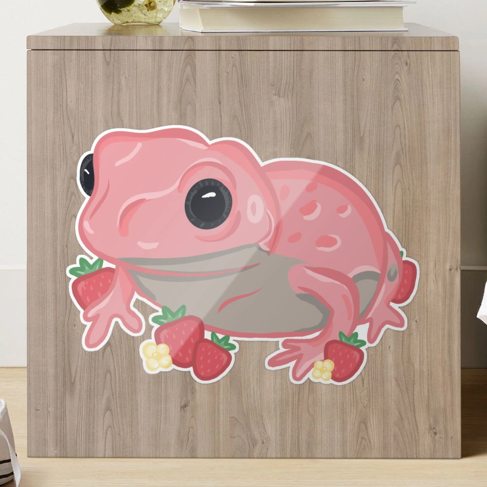 Pink Frog Sticker - Pages Peaches