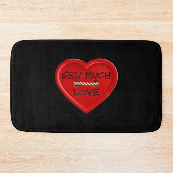 Item preview, Sew Much Love...(Red on Black) designed and sold by PawsitiveMum.