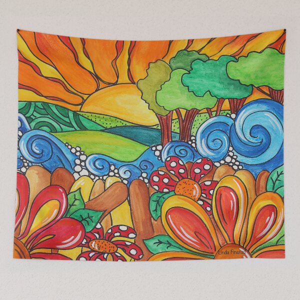 Item preview, Flower fields designed and sold by Linda Finstad.
