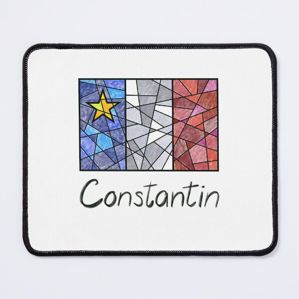 Item preview, Acadian Flag pastel mosaic Constantin - Drapeau acadien mosaïque pastel vitrail Constantin designed and sold by ColoursOfFrance.