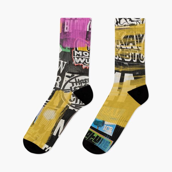 Item preview, Graffiti Art Yellow Purple, Irena Orlov designed and sold by Irena Orlov.