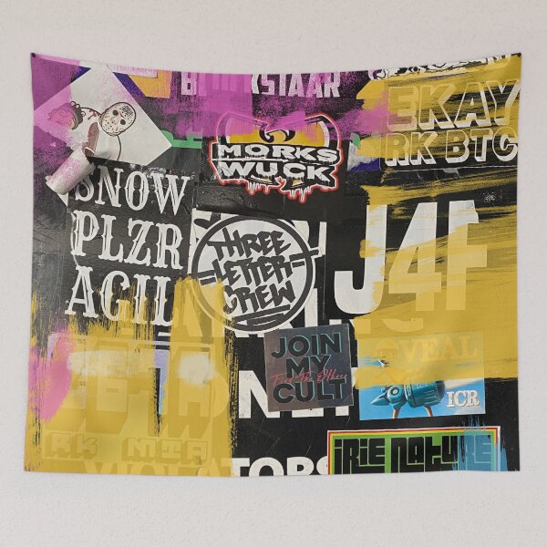 Item preview, Graffiti Art Yellow Purple, Irena Orlov designed and sold by Irena Orlov.