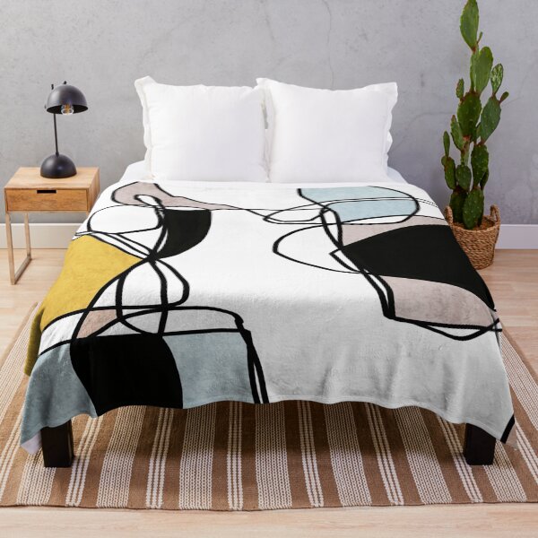 Item preview, Line Art, Irena Orlov, Minimalist, Yellow Blue Abstract designed and sold by Irena Orlov.