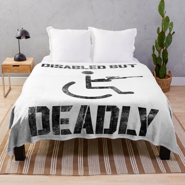 Item preview, Disabled But Deadly Handicap Humor Ride Disabled Warrior Vintage Retro designed and sold by AdalineFranecki.