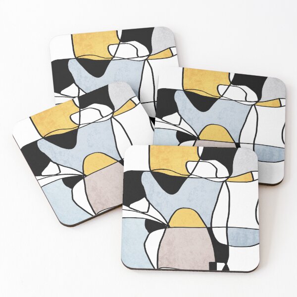 Item preview, Line Art, Irena Orlov, Minimalist, Yellow Blue Abstract designed and sold by Irena Orlov.