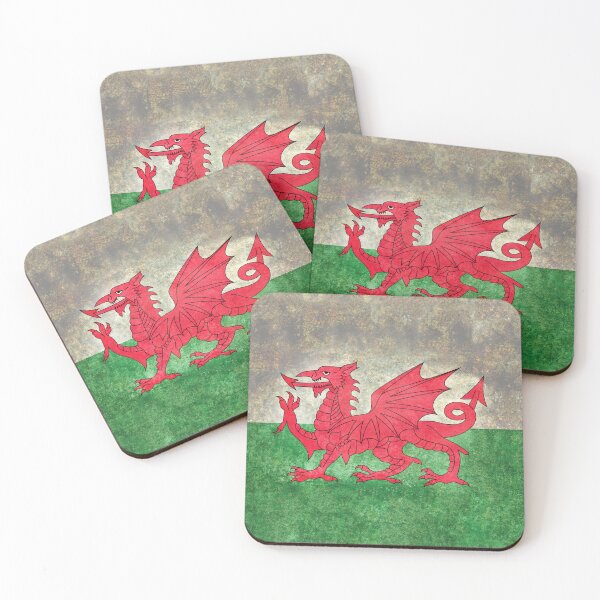 Item preview, Welsh Flag of Wales in grungy distressed style designed and sold by Bruiserstang.
