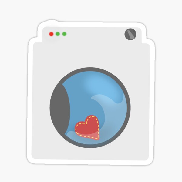 "Washing Machine Heart" Sticker by luludoodles Redbubble
