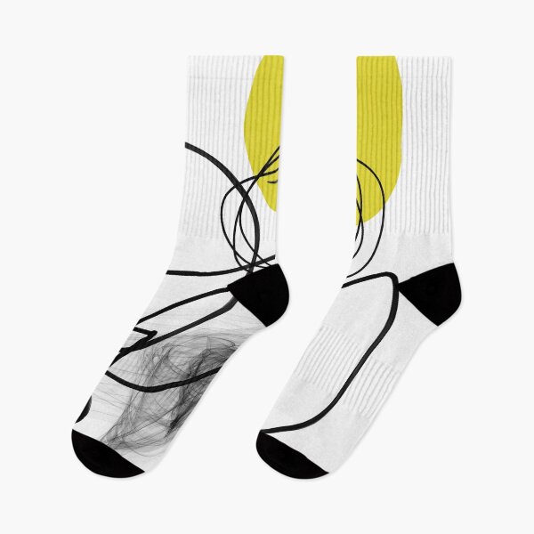 Item preview, Yellow Lines Minimalist Art, Black Yellow Abstract, Line Art, Irena Orlov designed and sold by Irena Orlov.