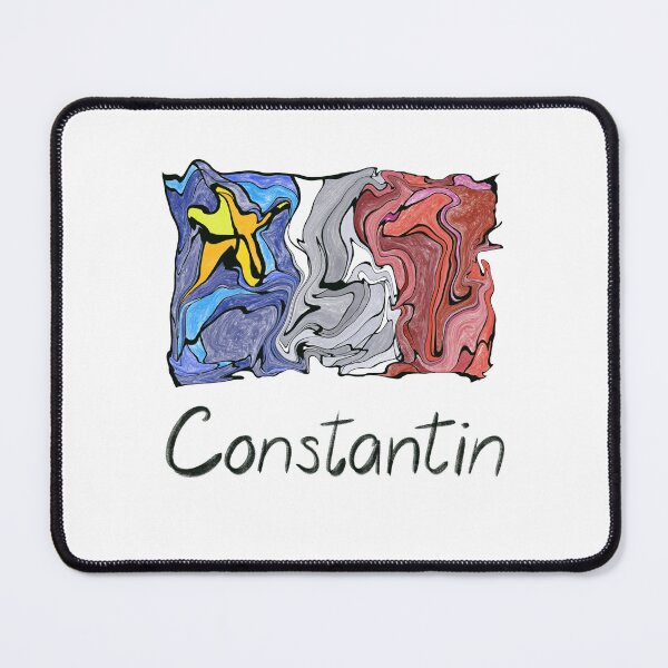 Item preview, Acadian Flag pastel liquid mosaic Constantin - Drapeau acadien mosaïque liquide pastel vitrail Constantin designed and sold by ColoursOfFrance.