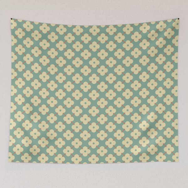 Item preview, Blomma, Groovy Retro Flower Seamless Pattern in Retro Color Style designed and sold by BesanoStyle.