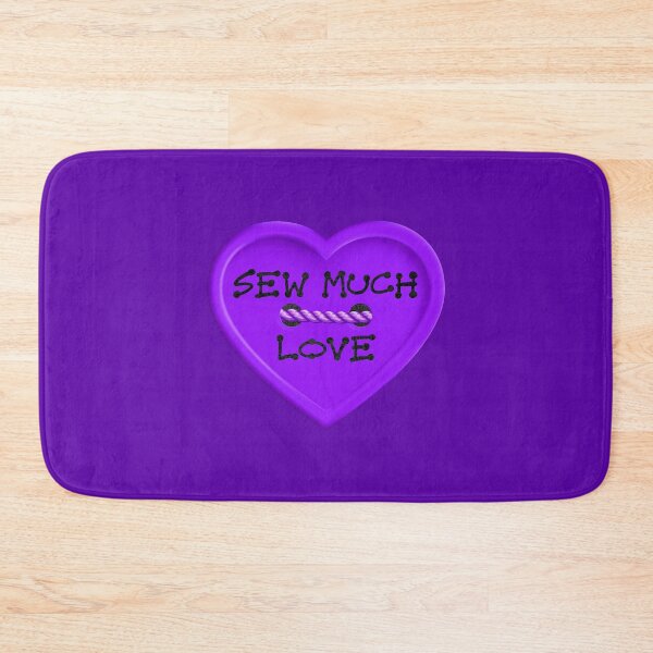 Item preview, Sew Much Love...(Purple on Bright Purple) designed and sold by PawsitiveMum.