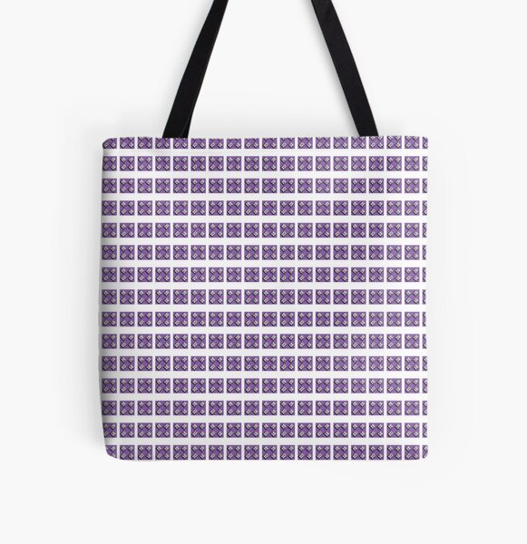 Purple Butterfly Outline Tiles All Over Print Tote Bag