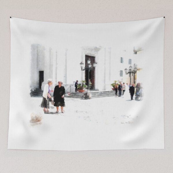 Item preview, Two old women and newlyweds in the square designed and sold by Giuseppe Cocco.