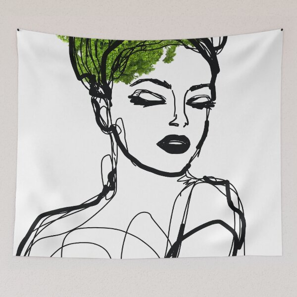 Item preview, Woman Portrait Minimalist Art Line Art Irena Orlov designed and sold by Irena Orlov.