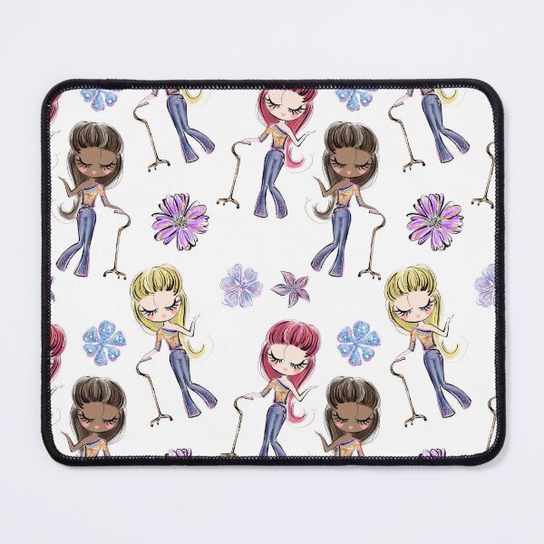 Item preview, Cute Girl with walking stick pattern designed and sold by MyMintyPrinty.