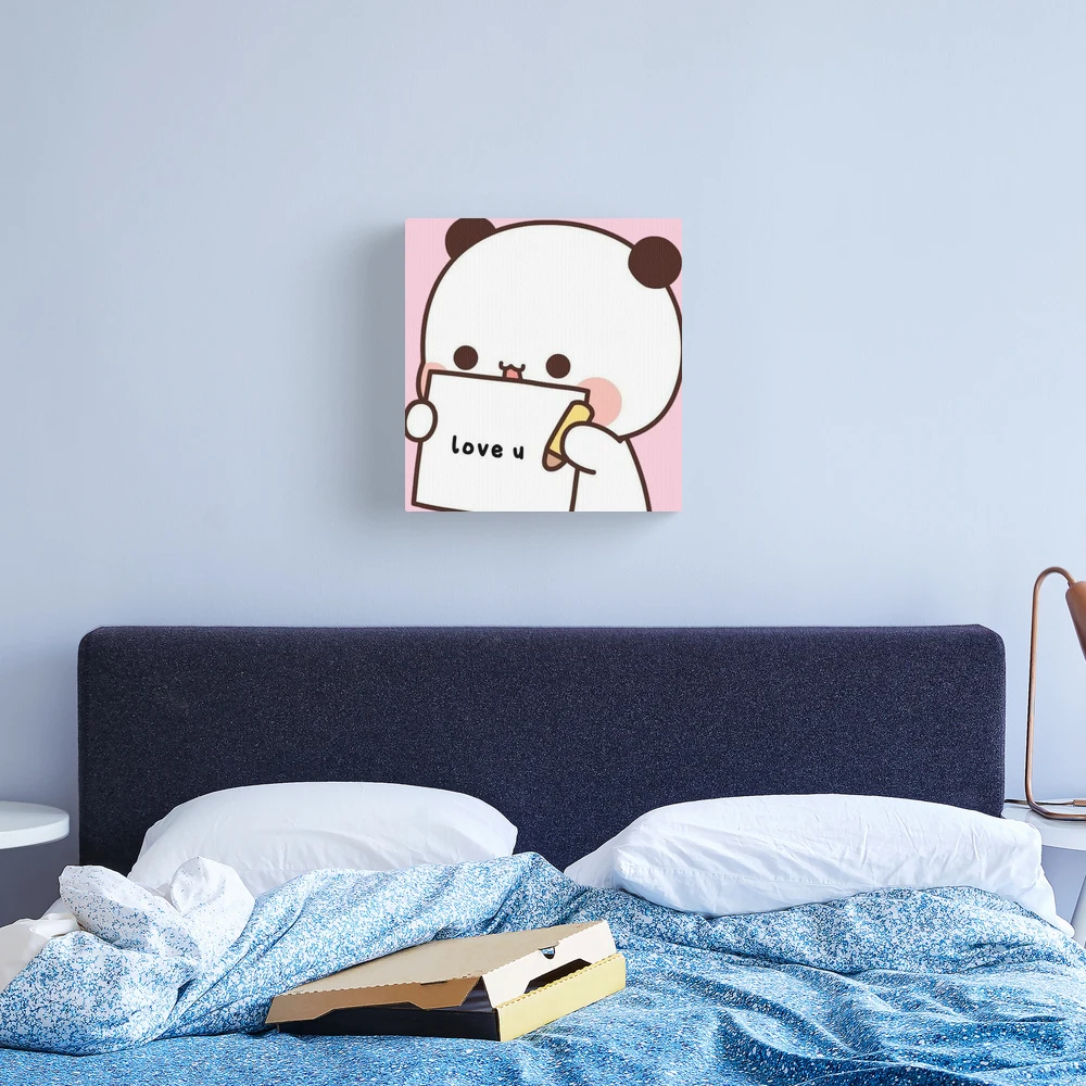 I Love You Dudu Cute Bubu, Bear and Panda Bubu and Dudu couple Canvas Print  for Sale by Collins Gonzales