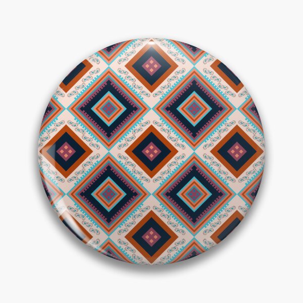 Item preview, Ethnic Pattern /  Quilted Pattern / Pattern Background / Zigzag Pattern Purple Orange Green designed and sold by RisaArt22.