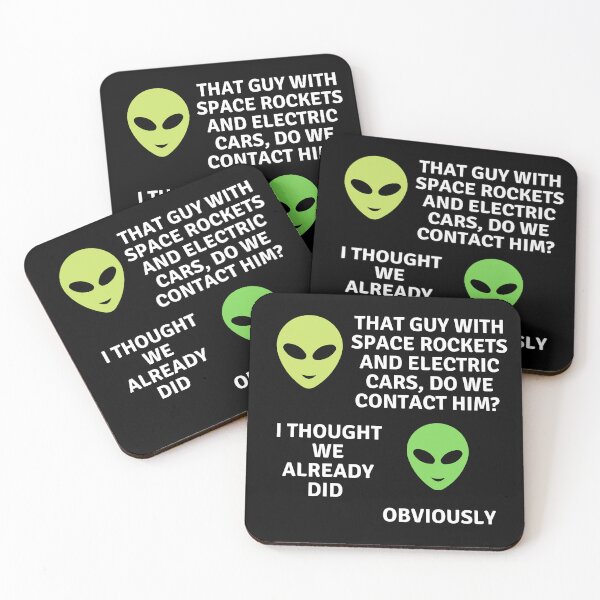 Item preview, alien's talking about electric cars and space rockets designed and sold by Vicente Saenz jr.