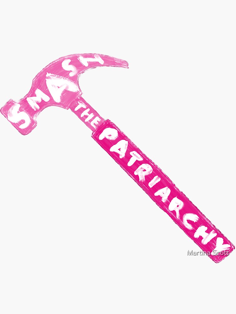 Thumbnail 3 of 3, Sticker, Smash The Patriarchy (Pink Version) designed and sold by martinascott.