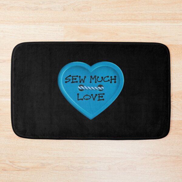 Item preview, Sew Much Love...(Aqua on Black) designed and sold by PawsitiveMum.