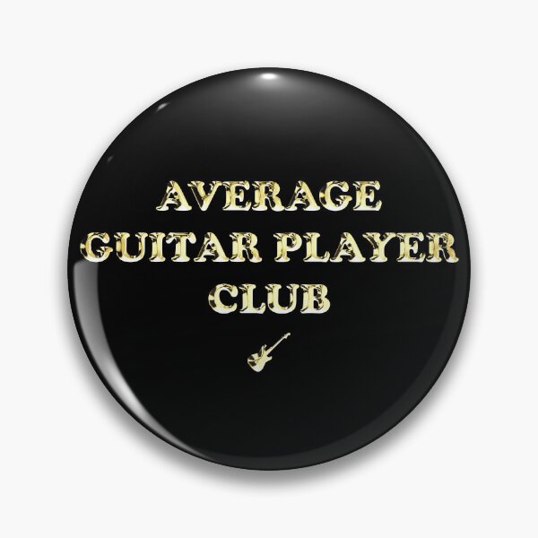 Item preview, Average Guitar Player Club - (Strat style golden text) designed and sold by R-A Designs.