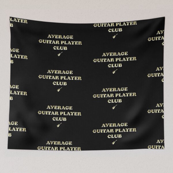Item preview, Average Guitar Player Club - (Strat style golden text) designed and sold by R-A Designs.