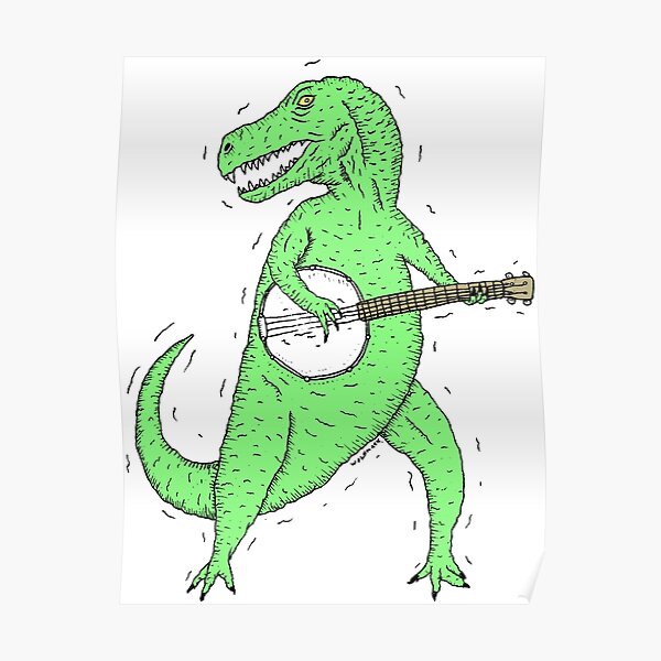 Dino Banjo Poster