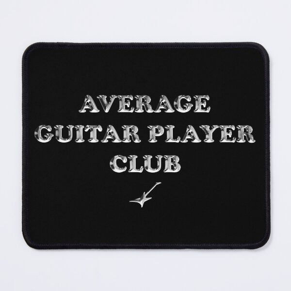 Item preview, Average Guitar Player Club - (Warrior style chrome text) designed and sold by R-A Designs.