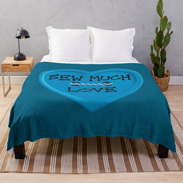 Item preview, Sew Much Love...(Aqua on Dark Aqua) designed and sold by PawsitiveMum.